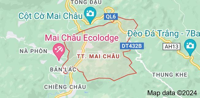 Location of Mai Chau on the map