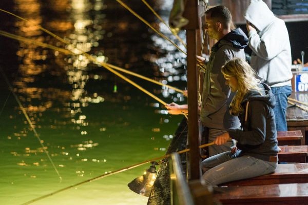 Night Squid Fishing on Halong Bay Cruises