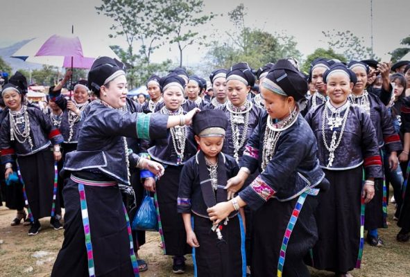 Nung ethnic group with festivals