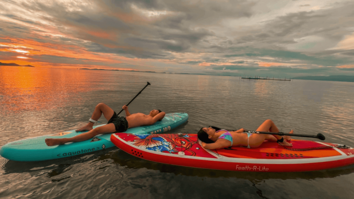 SUP rowing at Ham Ninh fishing village