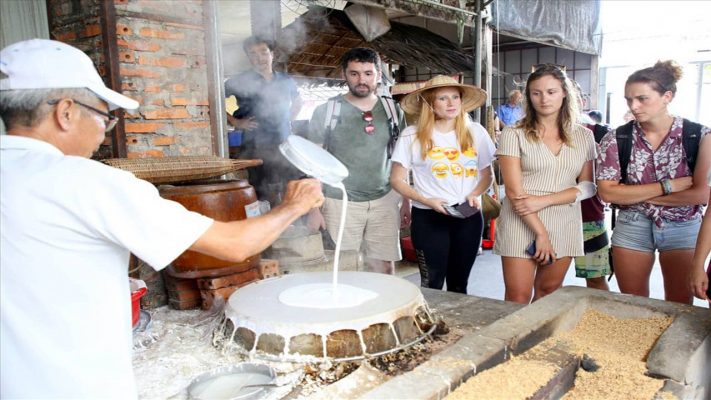 Traditional noodle oven in Can Tho