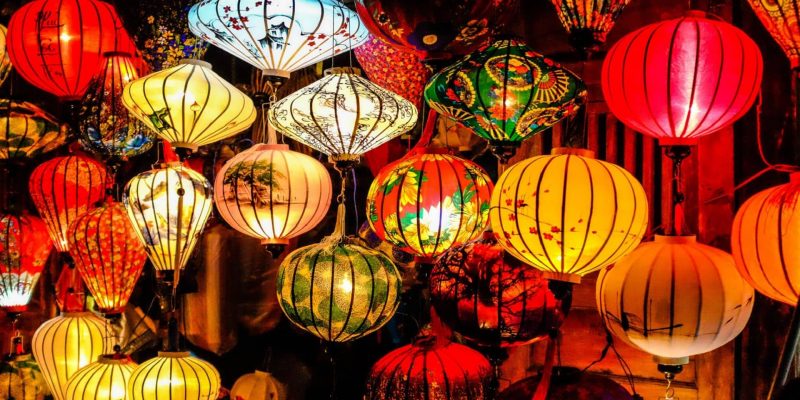 The festival has all kinds of lanterns with different shapes and patterns