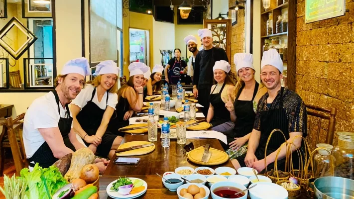 Cooking classes are also a place to exchange cultures with friends from all over the world