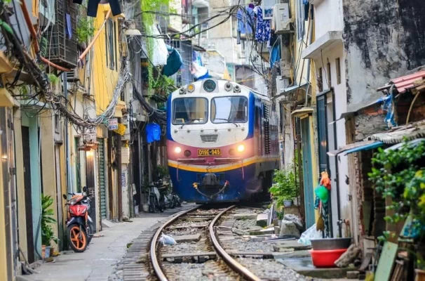 The train is a bridge connecting history with modern life