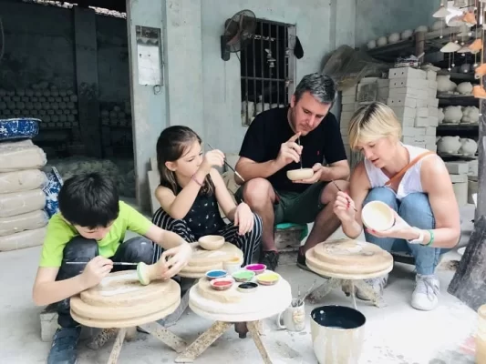 Tourist experience at Bat Trang Pottery Village