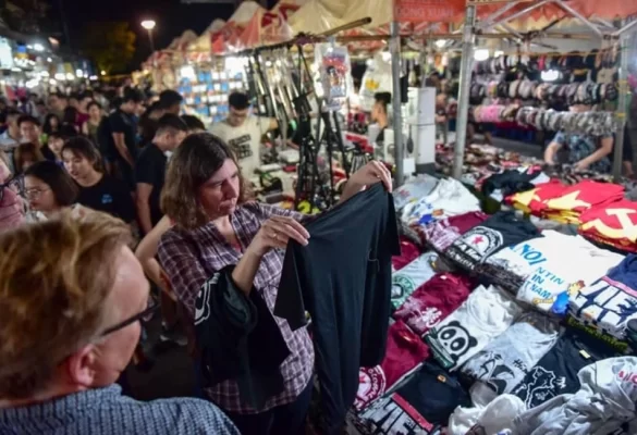 Tourists can buy the shirts for just a few dollars.