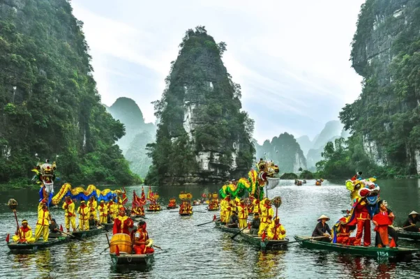 Spring is the time of many big festivals in Ninh Binh.