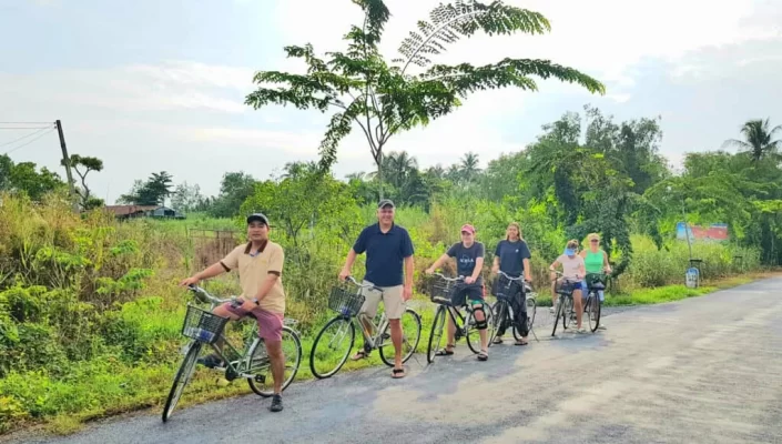 Cycling in the peaceful countryside