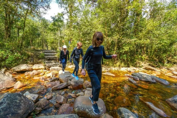 The trekking route to Love Waterfall passes through Golden Stream.