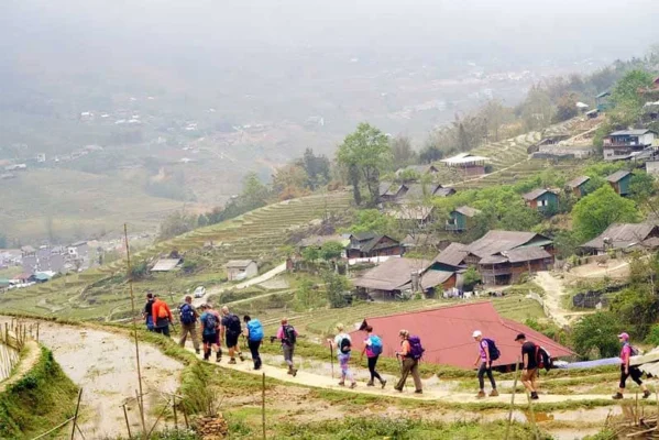 Trekking route at Ta Van Village.