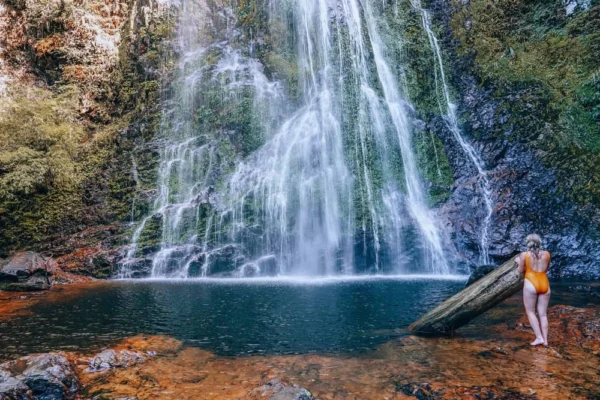 Try soaking in the cool waters of Love Waterfall.