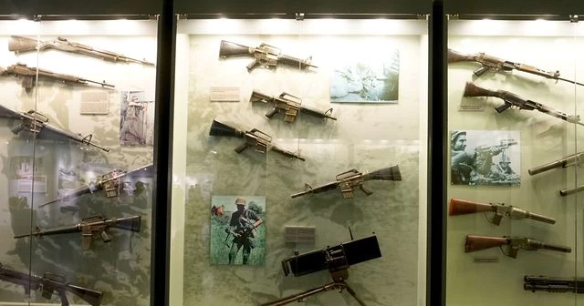 Weapons used in war.