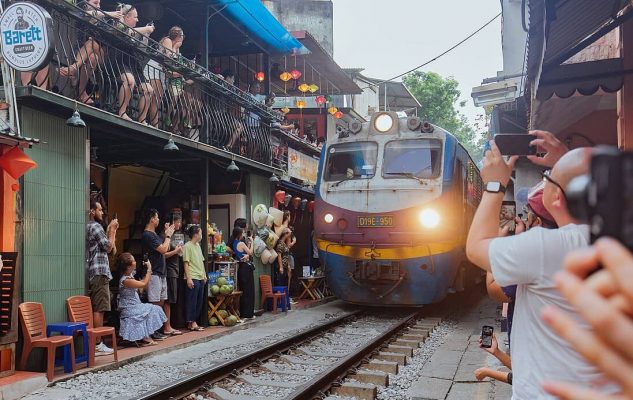 Coffee Shops at Hanoi Train Street.