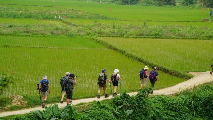 Peaceful trekking route in Mai Chau.