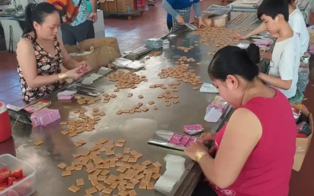 Ben Tre is famous for coconut candy production.