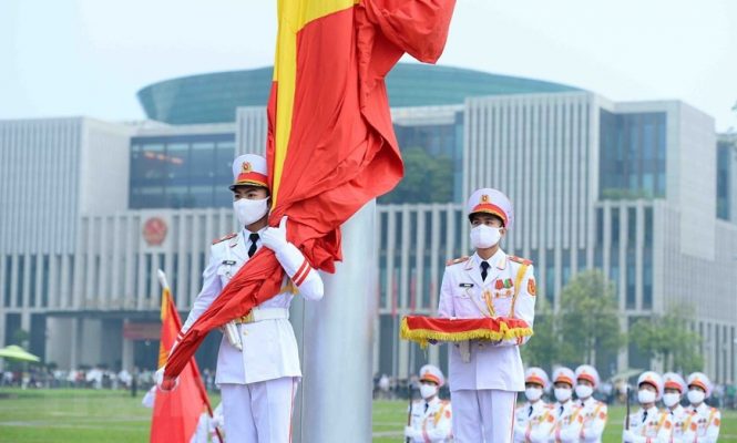 Flag Raising Ceremony on Vietnam National Day