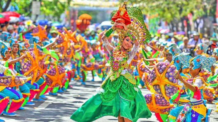 Colorful street parade at Carnaval Halong.