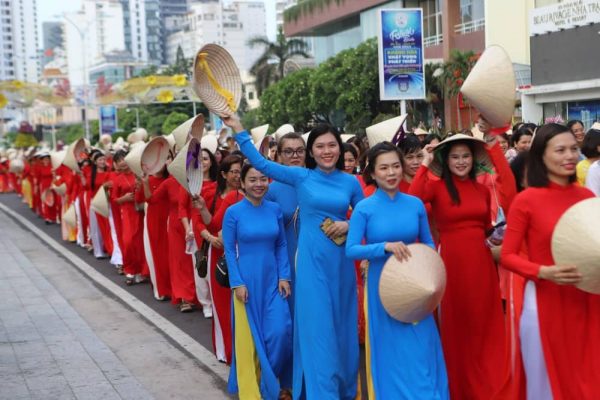 The festival is bustling with activities.