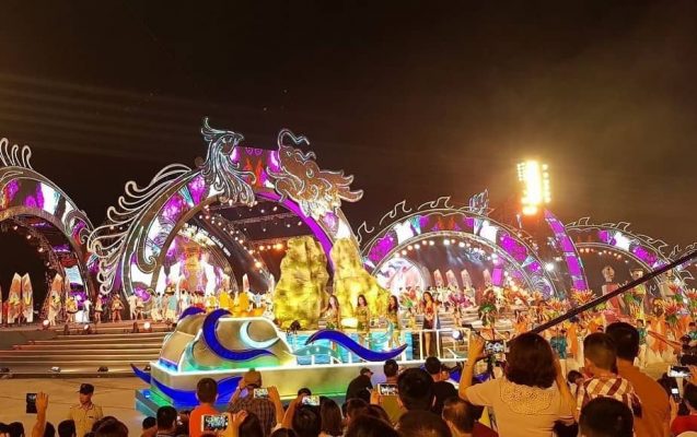 The magnificent performance stage of halong carnival.