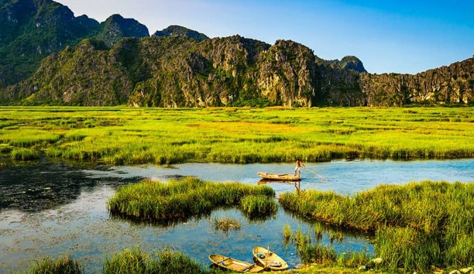 The natural beauty of Van Long Nature Reserve.